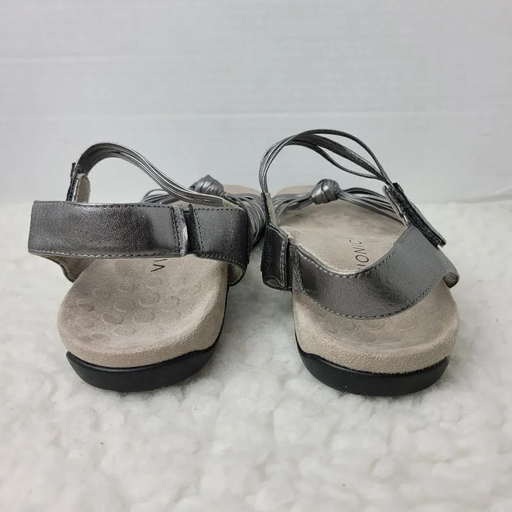 Vionic Talulah Womens Size 8 Sandal Gray Orthotic Footbed Shoes